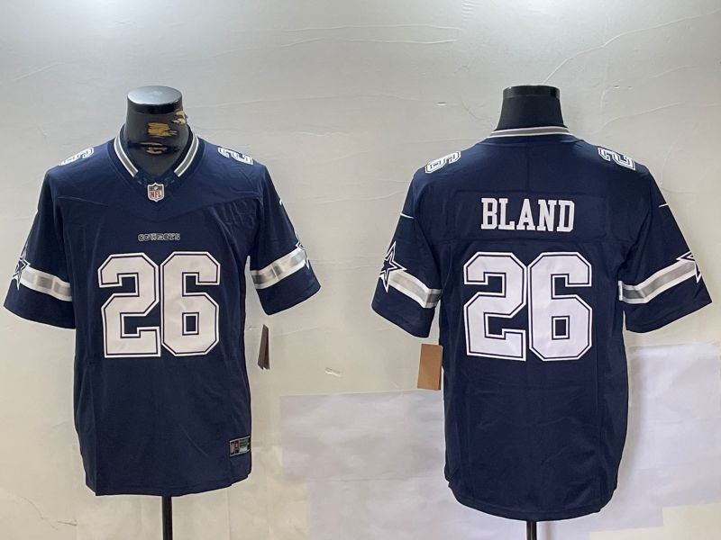 Men Dallas Cowboys #26 Bland Blue 2024 Nike Limited NFL Jersey style 3